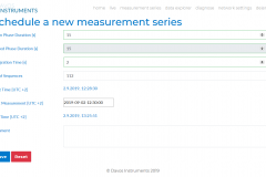 Scheduling of measurement series